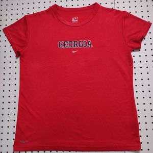 Nike Dri Fit Georgia Bulldogs Tee, Size Kids Large